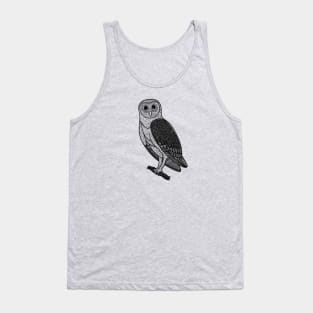 Barn Owl - detailed bird ink art Tank Top